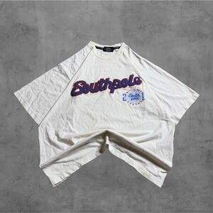 Southpole Mens White Graphic T Shirt Large Victory Field‎ Series Cotton Blend